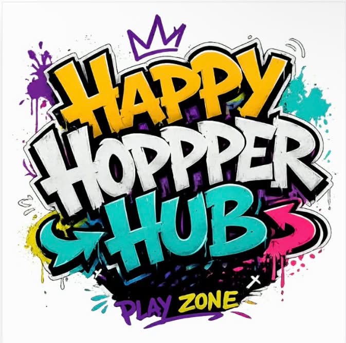 Happy Hopper Hub graffiti-style logo